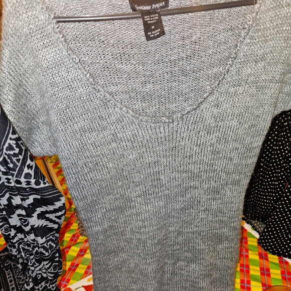Sweater Project gray fuzzy sweater - Picture 1 of 2